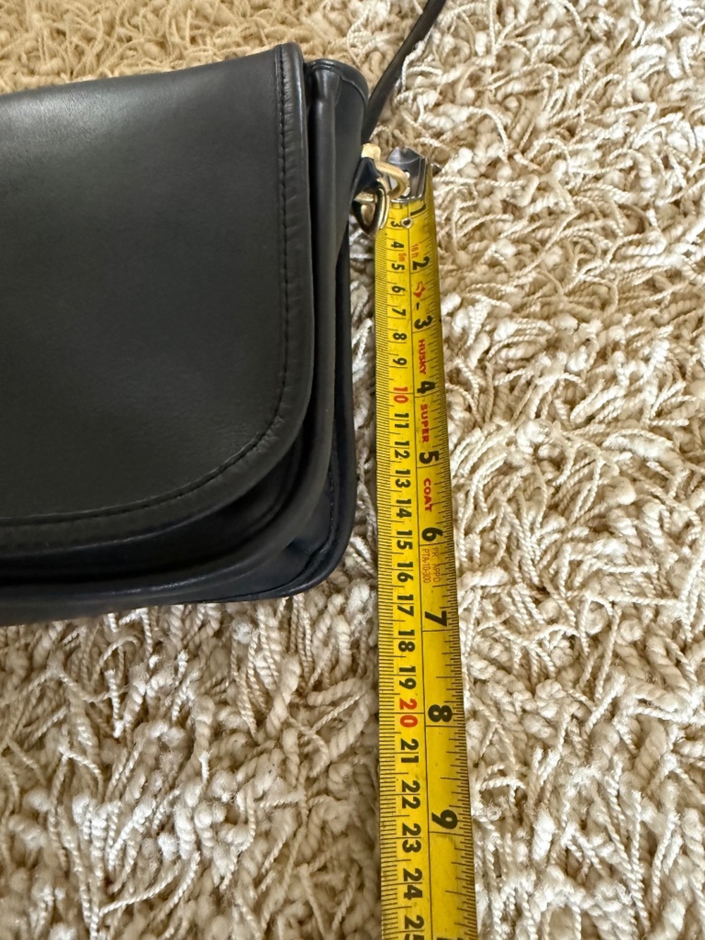 VTG Coach Black Glove Tanned Leather Organizer/Courier Crossbody Bag 0605 NYC - Picture 15 of 16